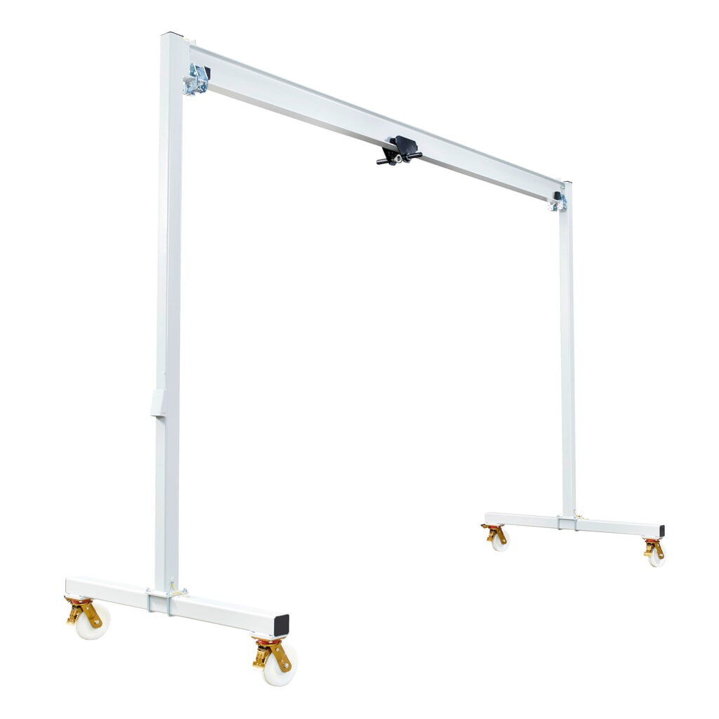 Portaalkraan VETTER® incl. handmatige duwwagen, verrijdbaar, vrije breedte 3 m, draagvermogen 250 kg Product afbeelding: Portaalkraan VETTER® incl. handmatige duwwagen, verrijdbaar, vrije breedte 3 m, draagvermogen 250 kg