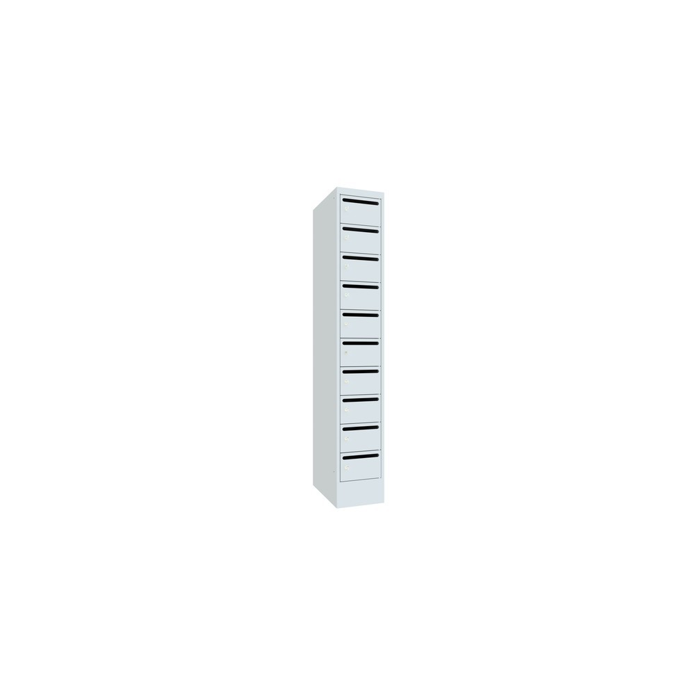 Productafbeelding nr. 2: Postsorteerkast PAVOY, 1x 10 vakken, hxbxd 1.850 x 330 x 500 mm, lichtgrijs, lichtgrijs