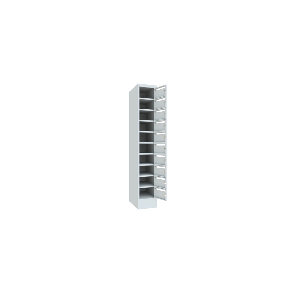 Productafbeelding nr. 3: Postsorteerkast PAVOY, 1x 10 vakken, hxbxd 1.850 x 330 x 500 mm, lichtgrijs, lichtgrijs