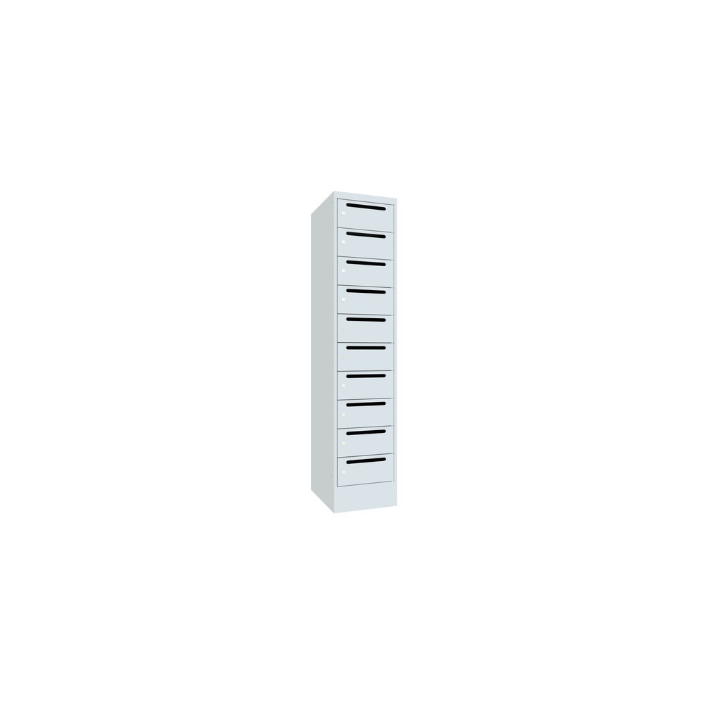 Productafbeelding nr. 2: Postsorteerkast PAVOY, 1x 10 vakken, hxbxd 1.850 x 430 x 500 mm, lichtgrijs, lichtgrijs