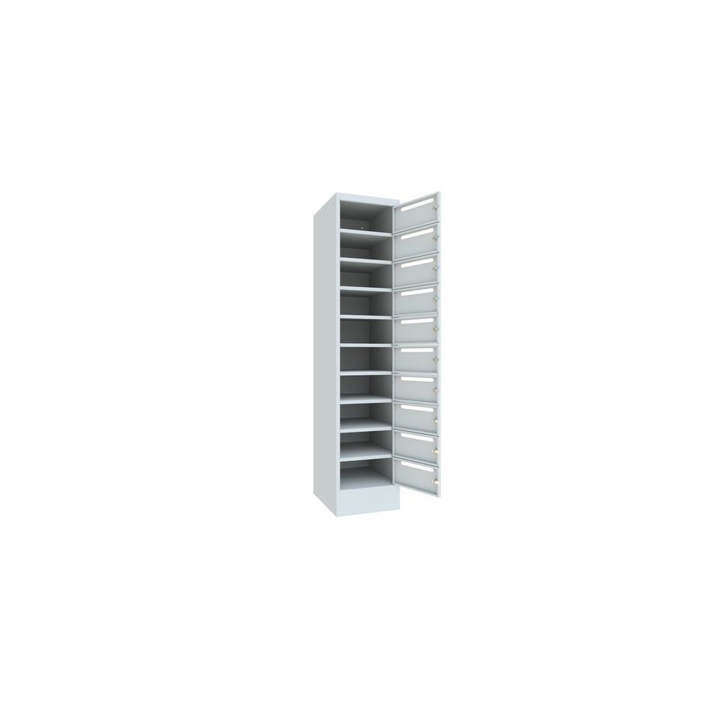 Productafbeelding nr. 3: Postsorteerkast PAVOY, 1x 10 vakken, hxbxd 1.850 x 430 x 500 mm, lichtgrijs, lichtgrijs
