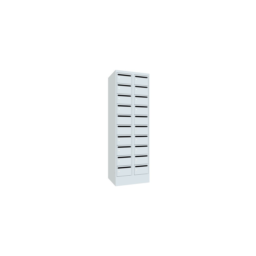 Productafbeelding nr. 3: Postsorteerkast PAVOY, 2x 10 vakken, hxbxd 1.850 x 630 x 500 mm, lichtgrijs, lichtgrijs