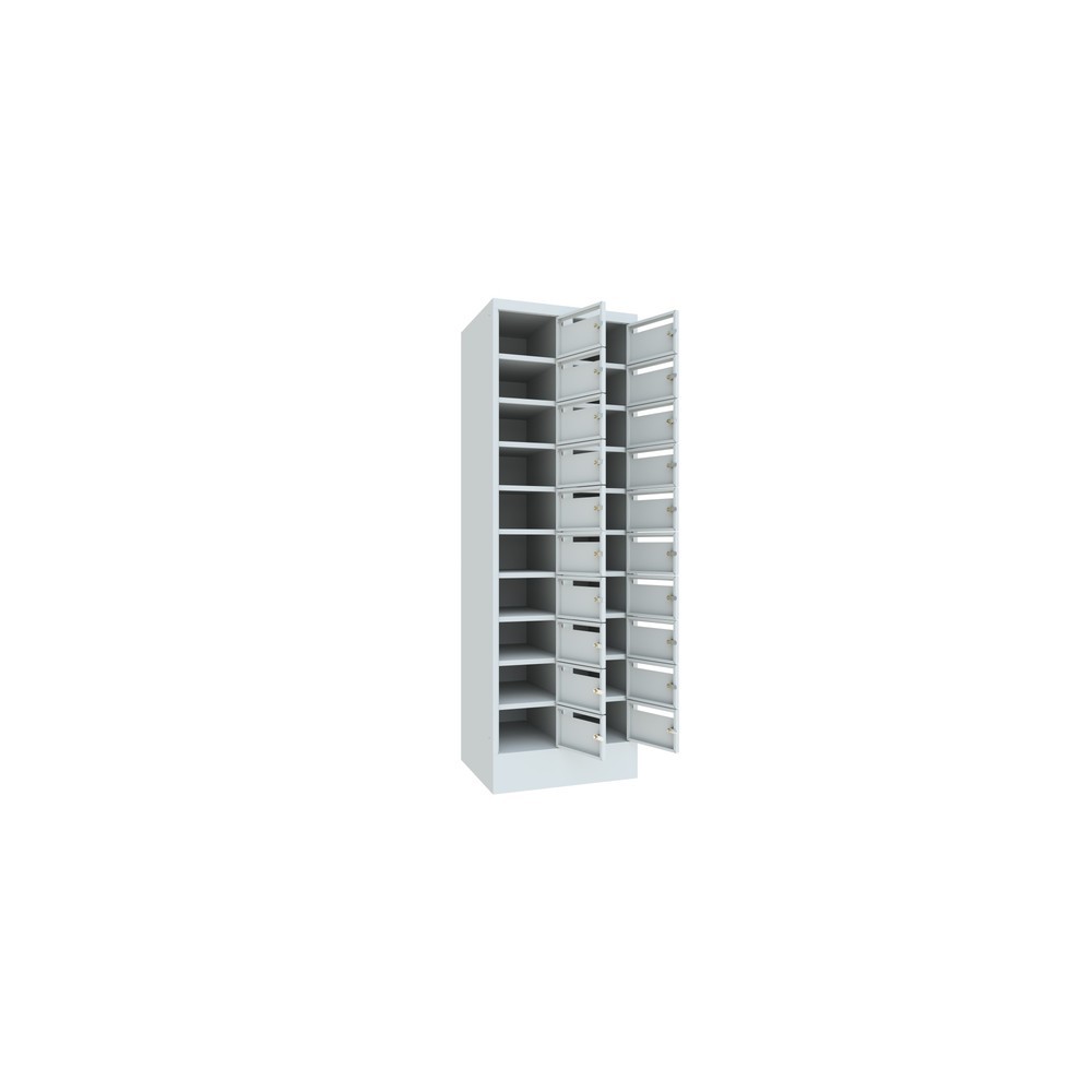 Productafbeelding nr. 4: Postsorteerkast PAVOY, 2x 10 vakken, hxbxd 1.850 x 630 x 500 mm, lichtgrijs, lichtgrijs