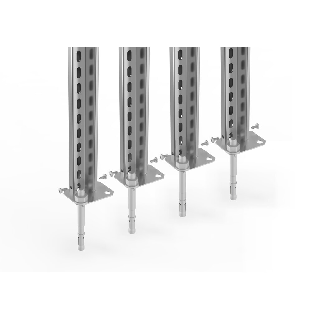 Potendeuvelset voor archiefstelling META, eenzijdig, lichtgrijs, GF Product afbeelding: Potendeuvelset voor archiefstelling META, eenzijdig, lichtgrijs, GF