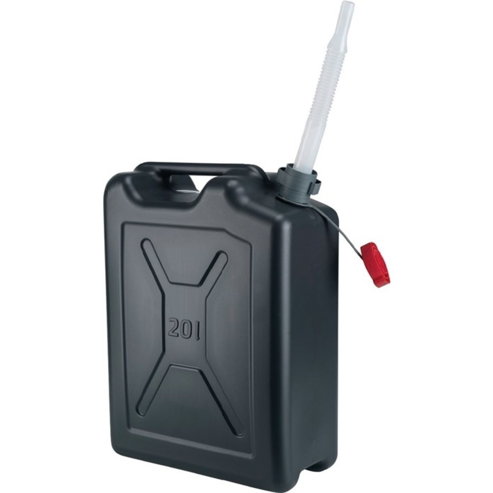 Product afbeelding: Brandstofjerrycan inhoud 20 l zwart HDPe L350xB175xH480mm PRESSOL