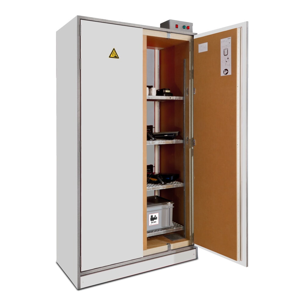 Productafbeelding nr. 1: PRIORIT Akku-Sicherheitsschrank für Lithium-Ionen Batterien PRIOCAB-Li EI90, 4 Lagerebenen, Belüftungssystem, Brandunterdrückungssystem