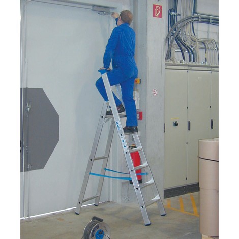 Professionele dubbele trap KRAUSE®, 1-zijdig begaanbaar