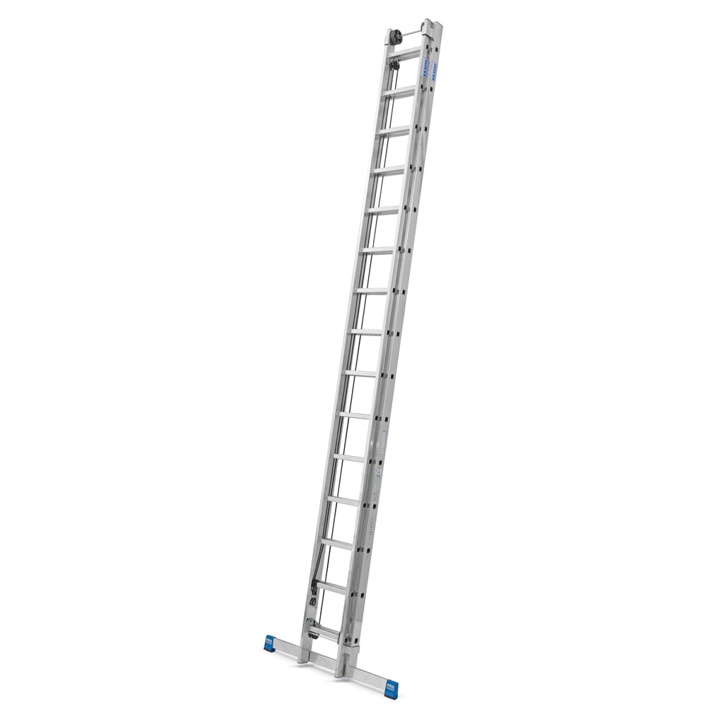 Professionele ladder met touw KRAUSE®, 2-delig, standhoogte 6,45 m Product afbeelding: Professionele ladder met touw KRAUSE®, 2-delig, standhoogte 6,45 m