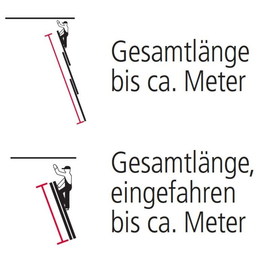 Productafbeelding nr. 3: Professionele ladder met touw KRAUSE®, 2-delig, standhoogte 8,95 m