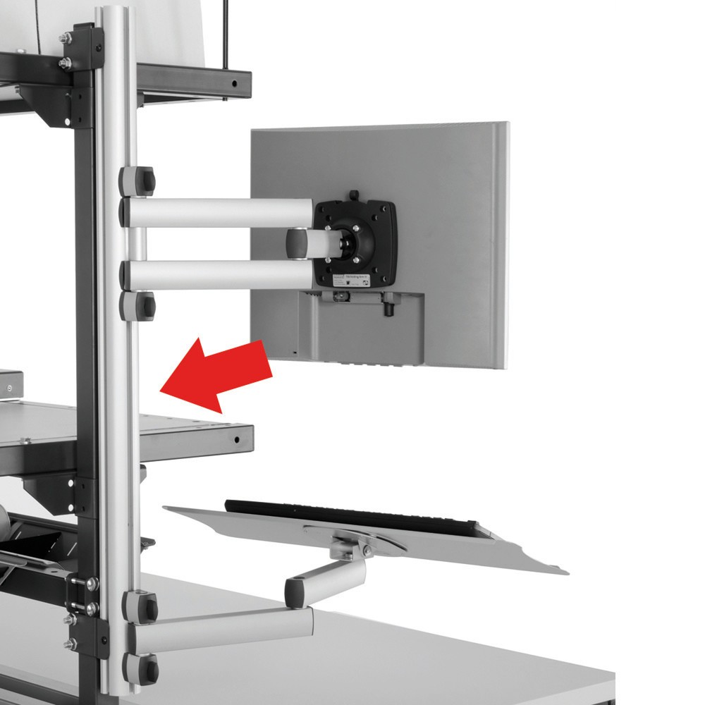 Product afbeelding: Profiellijst voor EDV-scharnierarrmen, voor paktafelsysteem, hxbxd 750 x 51 x 40 mm