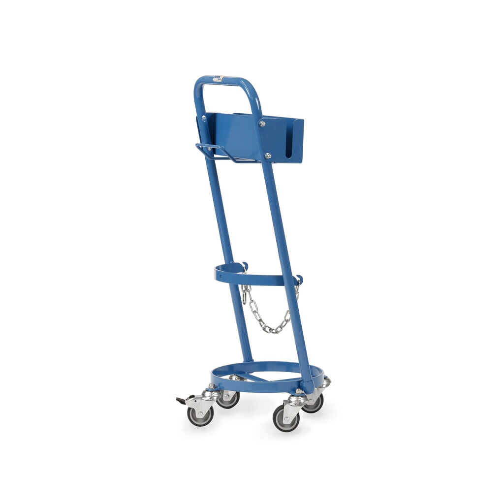 Propaangasflesroller fetra®, voor 1 fles van 11 kg, incl. haken en houder Product afbeelding: Propaangasflesroller fetra®, voor 1 fles van 11 kg, incl. haken en houder