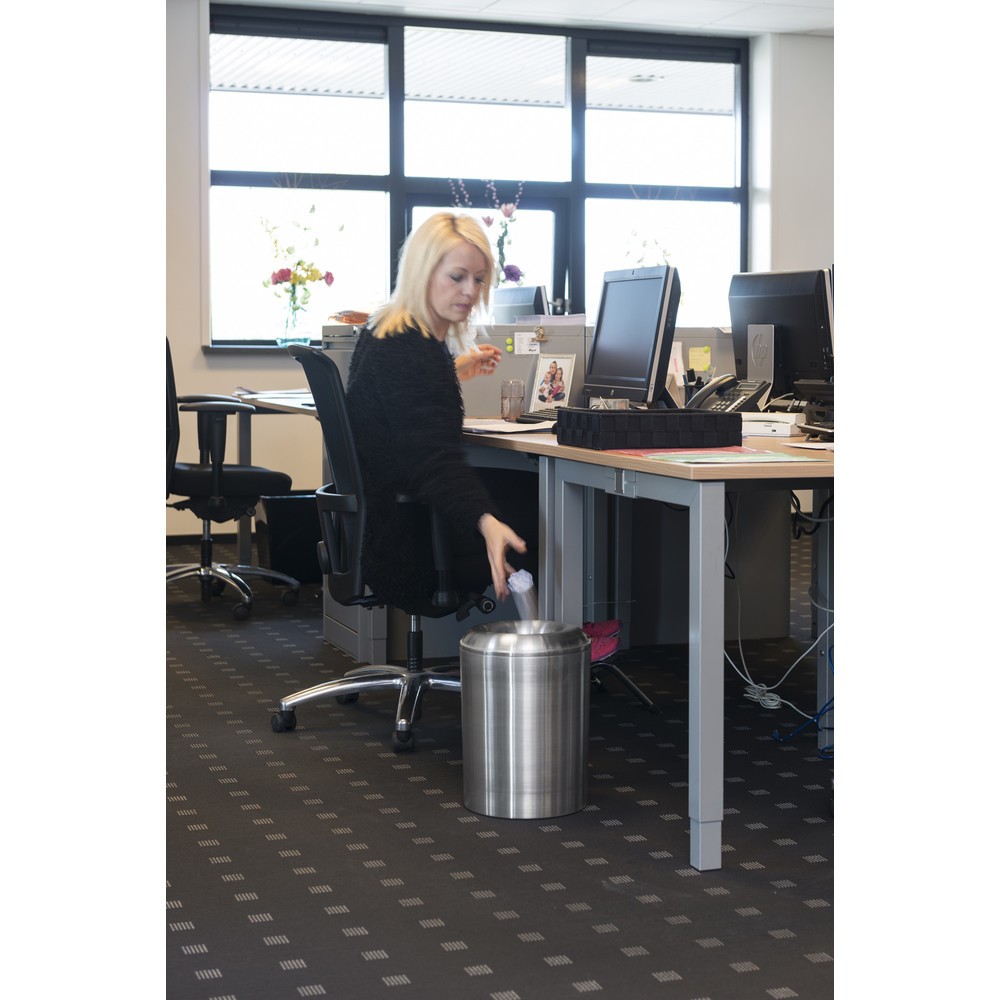 Productafbeelding nr. 2: Prullenbak VB-FR, zelfdovend, van aluminium, 20 liter