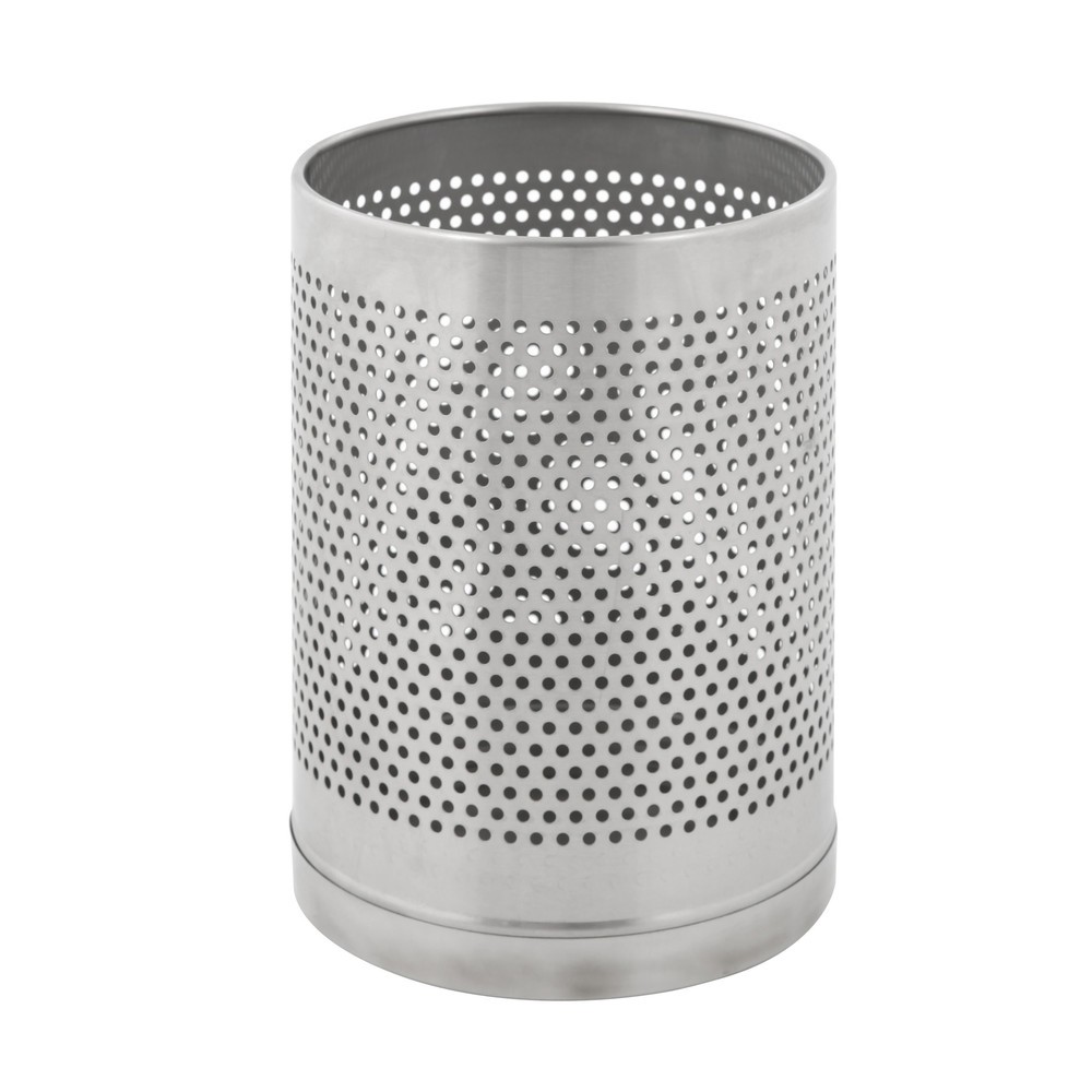 Product afbeelding: Prullenbak VB-Perforatio, 10 liter, mat roestvrij staal