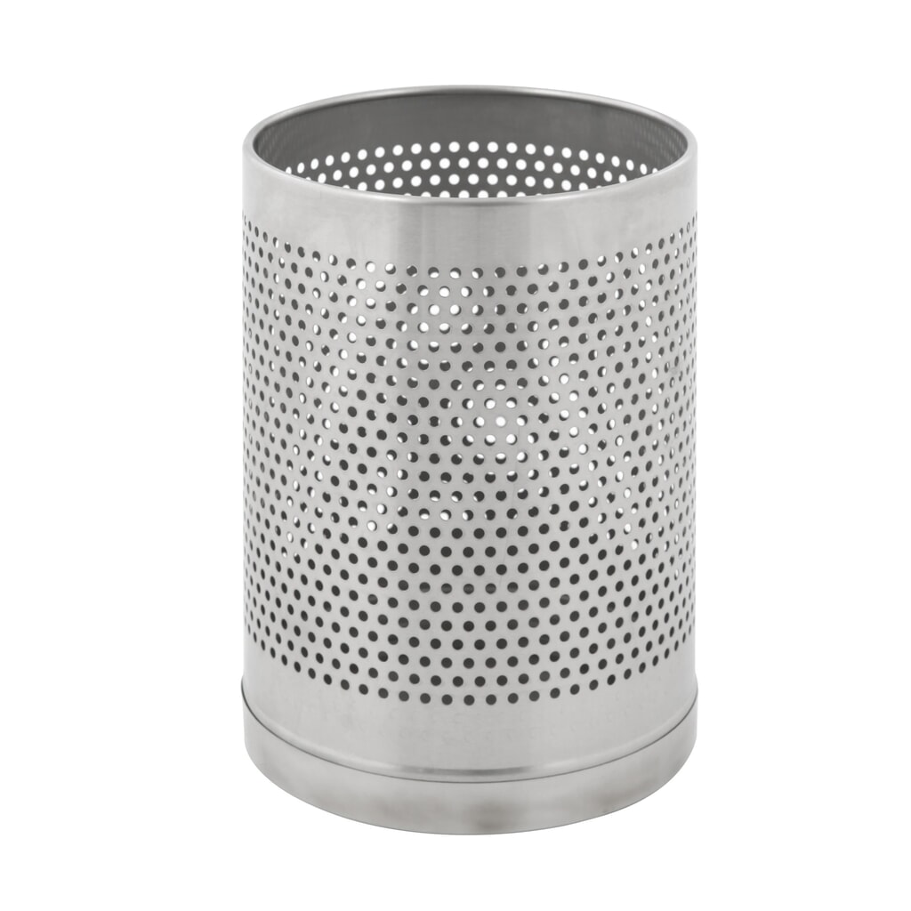 Prullenbak VB-Perforatio, 10 liter, mat roestvrij staal