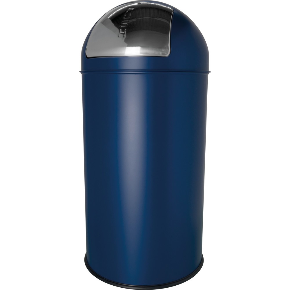 Product afbeelding: helit Push-afvalbak "the dome", 50 liter, blauw