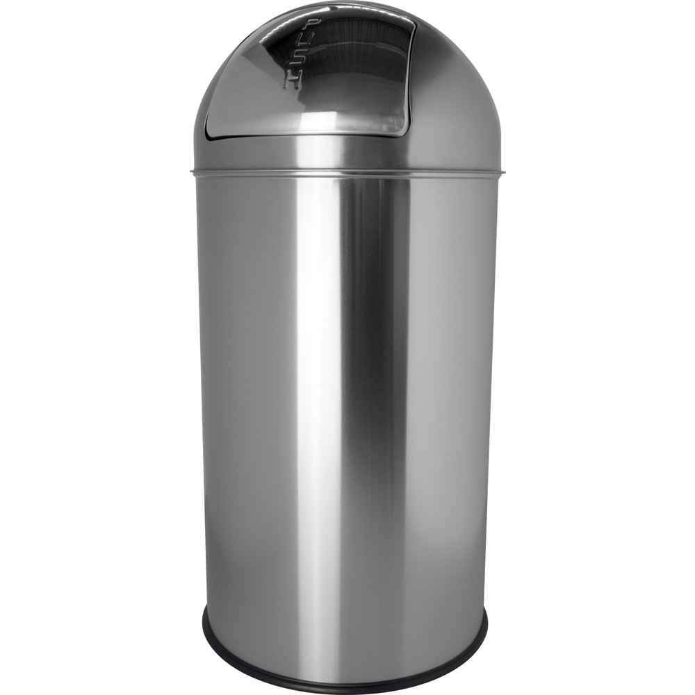 Productafbeelding nr. 1: helit Push-afvalbak "the dome", 30 liter, roestvrij staal
