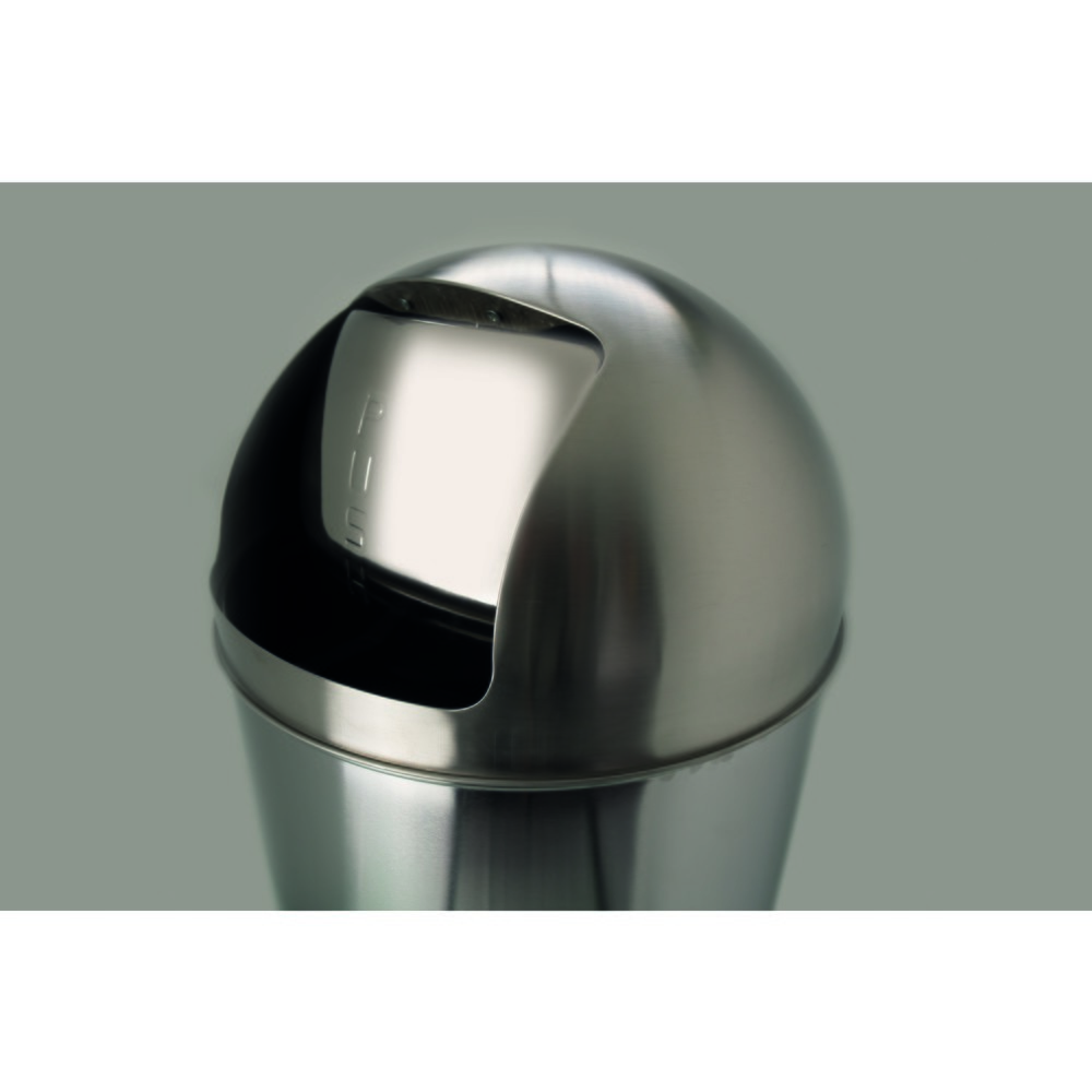 Productafbeelding nr. 2: helit Push-afvalbak "the dome", 30 liter, middengrijs