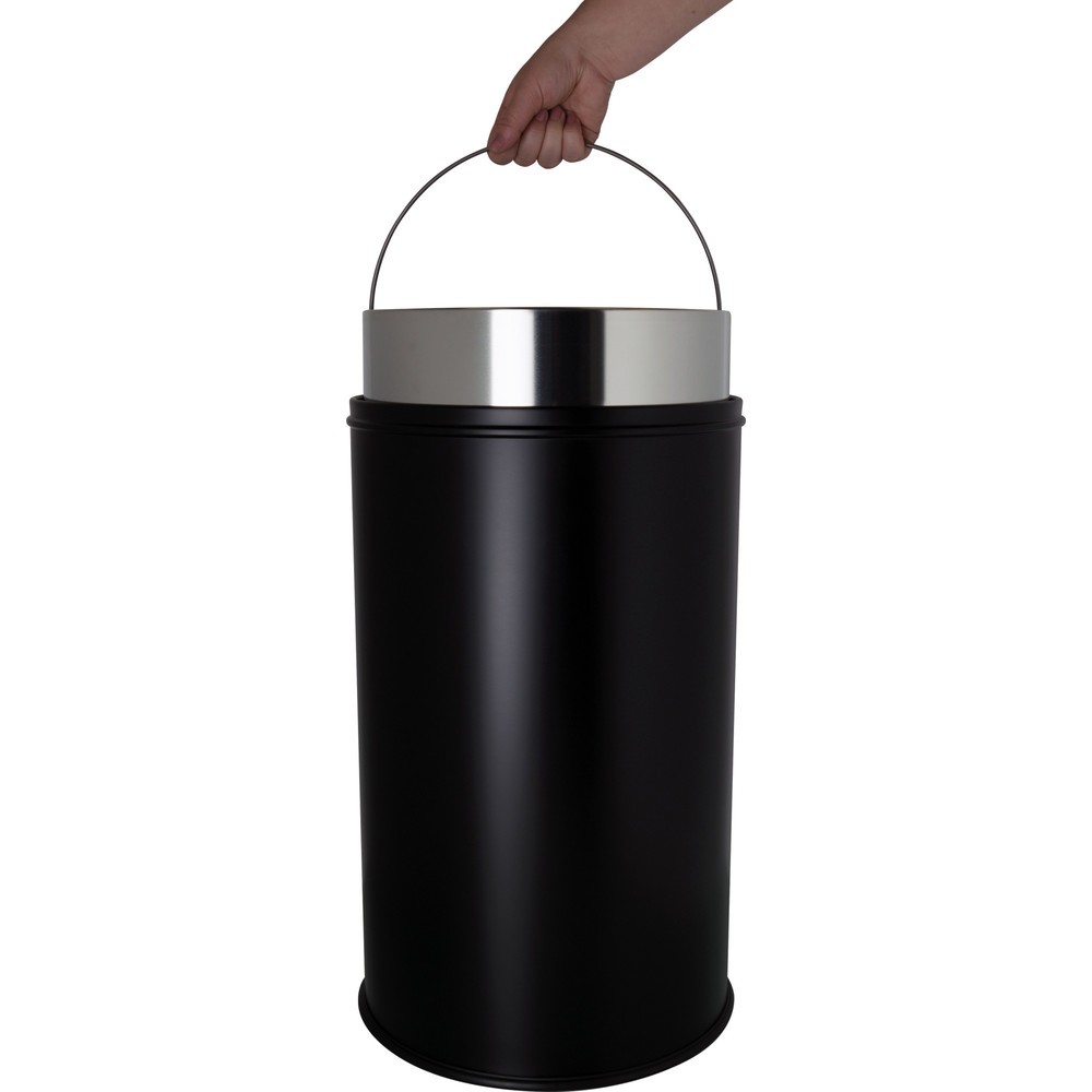 Productafbeelding nr. 3: helit Push-afvalbak "the dome", 50 liter, zwart