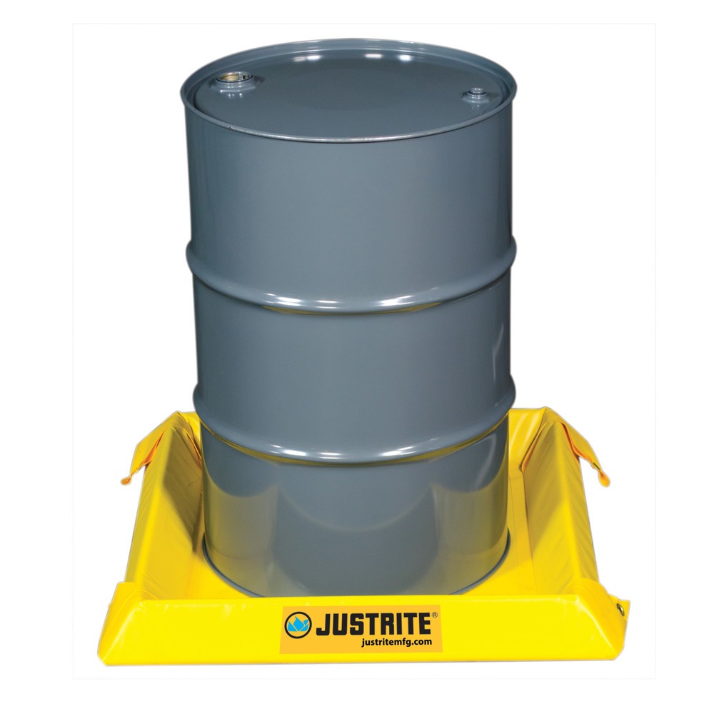Productafbeelding nr. 1: Pvc-vouwbak Justrite, wandhoogte 100 mm, binnenmaten 0,6 x 0,6 m, inhoud 38 l