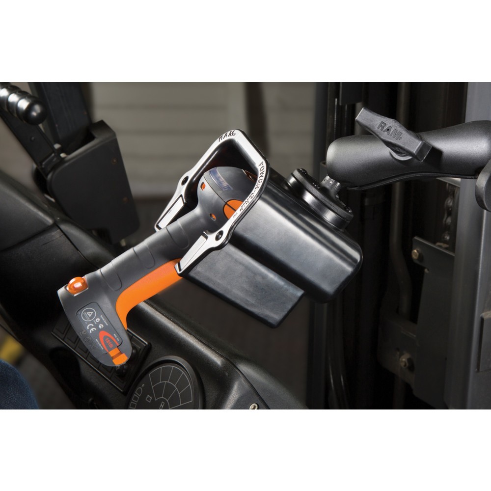 Productafbeelding nr. 3: RAM Mounts Power Grip Universal Scanner-houder (samengesteld materiaal), AMPS-verbinding, schroevenset, in polyzak