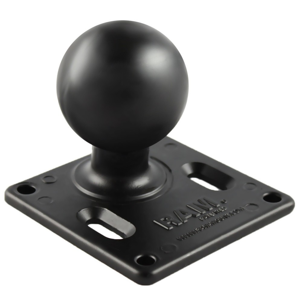 Product afbeelding: RAM Mounts VESA-plaat (3,625 x 3,625 duim), gatenraster 75 x 75 mm, D-kogel (2,25 duim), in polyzak