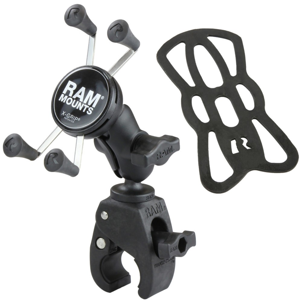 Productafbeelding nr. 2: RAM Mounts X-Grip klemhouder voor smartphones tot breedte 82,6 mm, B-kogel (1 duim), kleine Tough-Claw, korte verbindingsarm
