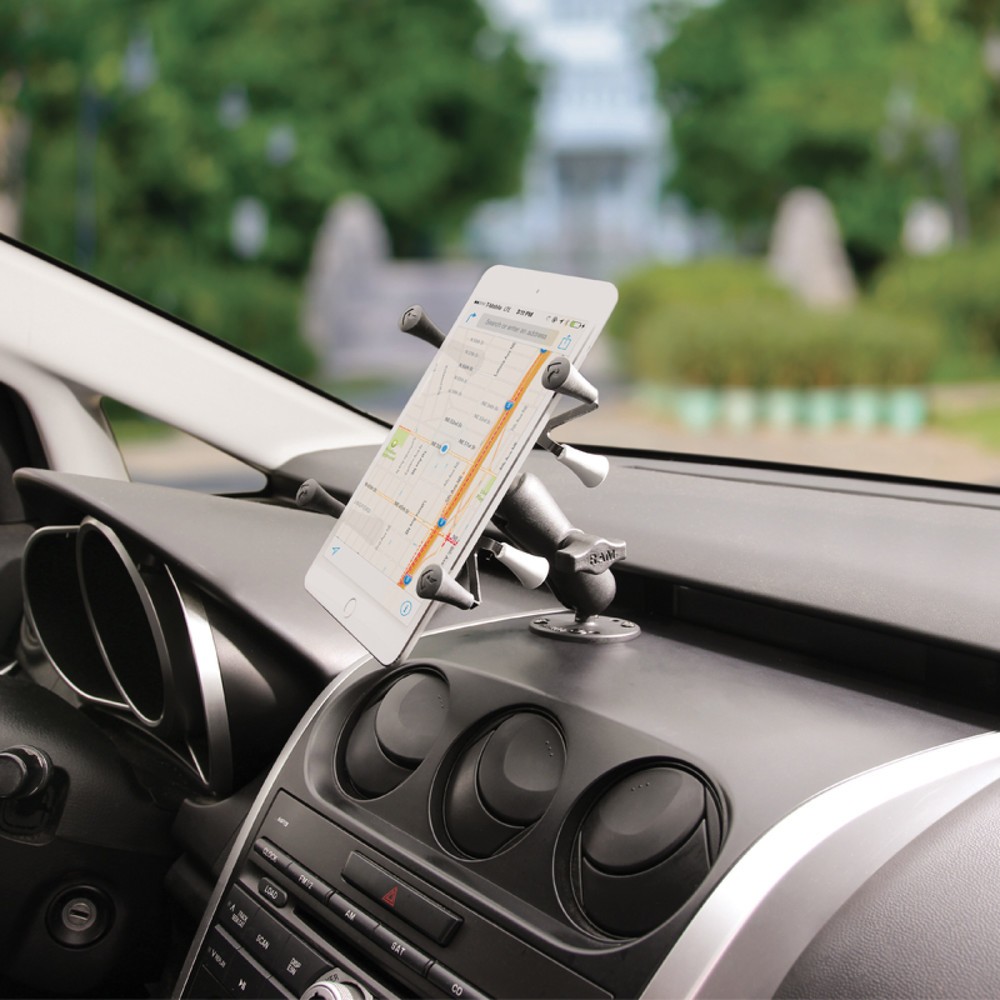 Productafbeelding nr. 3: RAM Mounts X-Grip opbouwhouder voor tablets (7 duim), B-kogel (1 duim), ronde basisplaat (AMPS), middellange verbindingsarm