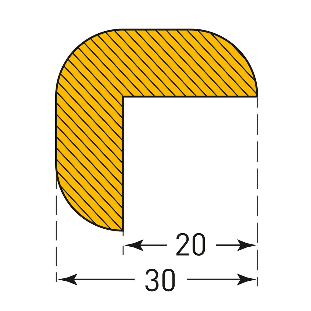 Stootbescherming voor randen MORAVIA, magnetisch, halfrond, hxb 30 x 30 mm, lengte 1 m Productafbeelding nr. 3: Stootbescherming voor randen MORAVIA, magnetisch, halfrond, hxb 30 x 30 mm, lengte 1 m