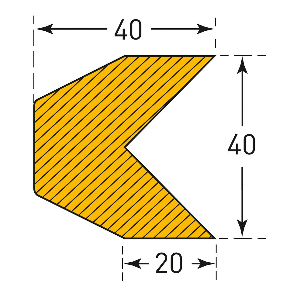 Productafbeelding nr. 4: Stootbescherming voor randen MORAVIA, trapeziumvormig, magnetisch, hxb 40 x 40 mm, lengte 1 m