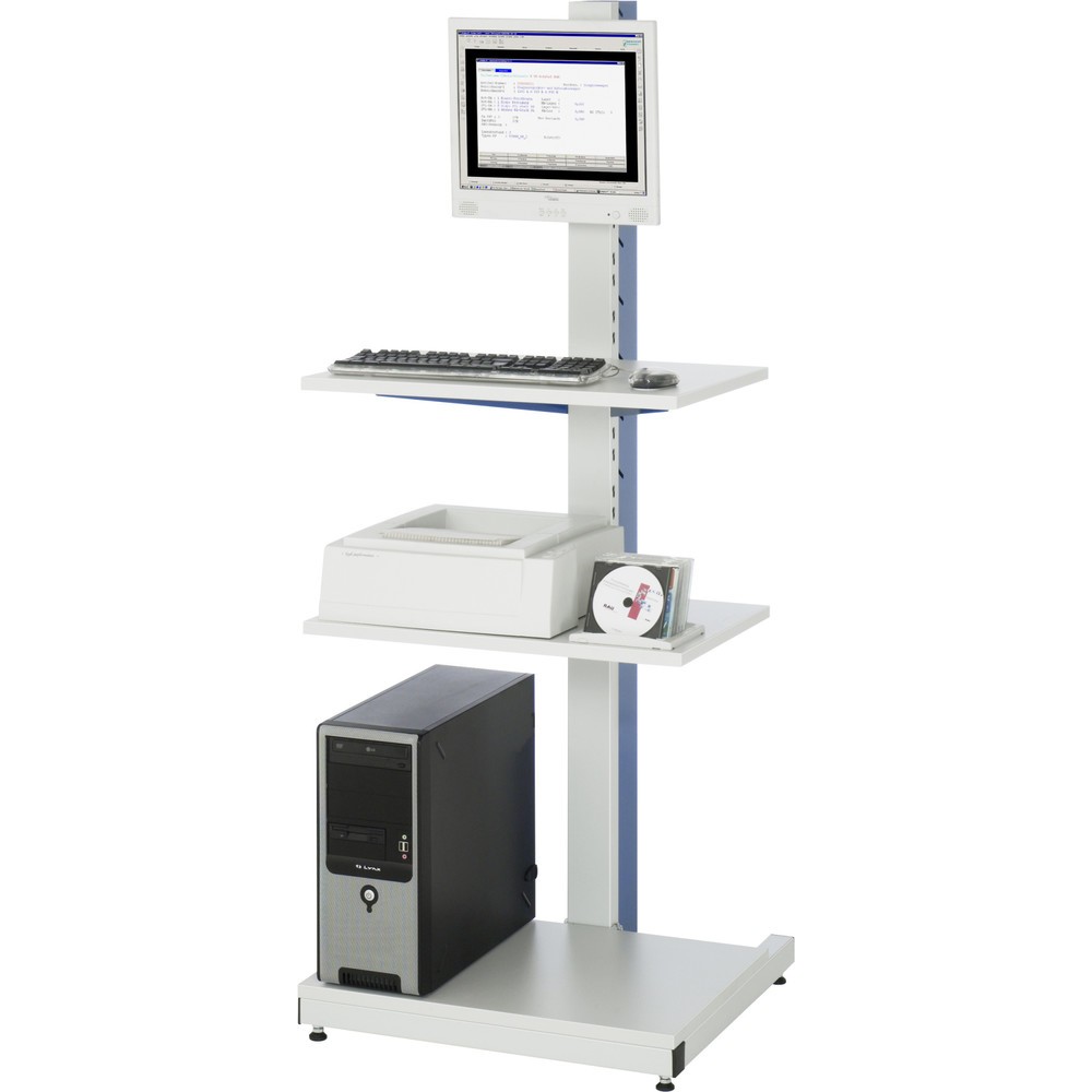 Productafbeelding nr. 3: RAU computerstandaard, h x b x d 1.680 x 650 x 650 mm, met flatscreenhouder