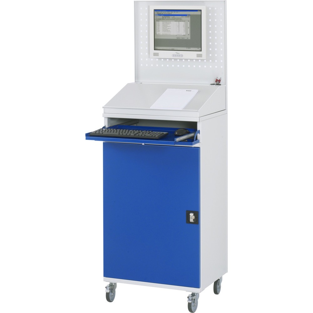 Productafbeelding nr. 2: RAU computerkast, h x b x d 1.895 x 650 x 520 mm, met 1 openslaande deur en uitschuifblad voor het toetsenbord
