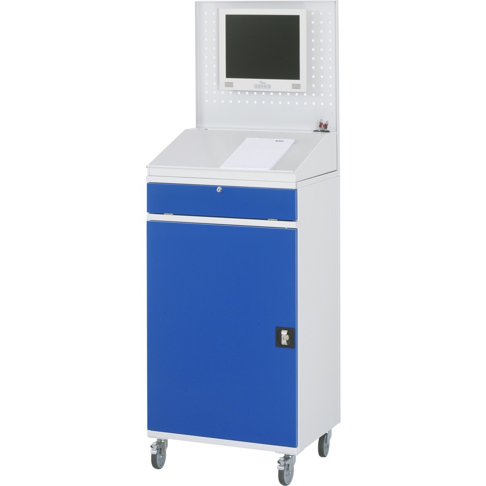 Productafbeelding nr. 3: RAU computerkast, h x b x d 1.895 x 650 x 520 mm, met 1 openslaande deur en uitschuifblad voor het toetsenbord