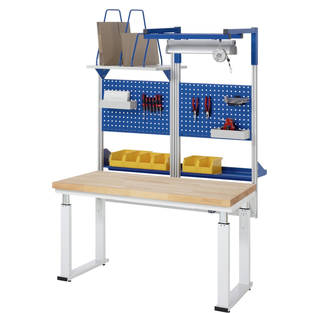 Productafbeelding nr. 6: RAU elektrisch in hoogte verstelbare werkbank serie adlatus 600, h x b x d 740-1.140 x 1.250 x 700 mm, werkblad van hard laminaat