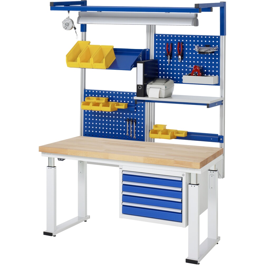 RAU elektrisch in hoogte verstelbare werkbank serie adlatus 600, h x b x d 740-1.140 x 1.250 x 700 mm, werkblad van hard laminaat Productafbeelding nr. 8: RAU elektrisch in hoogte verstelbare werkbank serie adlatus 600, h x b x d 740-1.140 x 1.250 x 700 mm, werkblad van hard laminaat