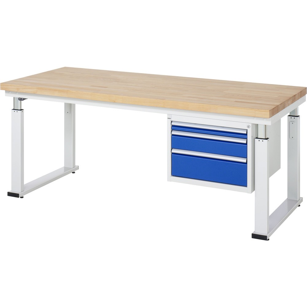Productafbeelding nr. 7: RAU elektrisch in hoogte verstelbare werkbank serie adlatus 600, h x b x d 740-1.140 x 3.000 x 900 mm, hard laminaat