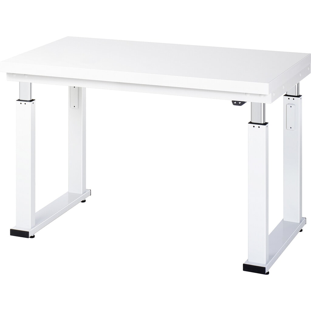 RAU elektrisch in hoogte verstelbare werkbank serie adlatus 600, h x b x d 740-1.140 x 1.250 x 700 mm, werkblad van hard laminaat Product afbeelding: RAU elektrisch in hoogte verstelbare werkbank serie adlatus 600, h x b x d 740-1.140 x 1.250 x 700 mm, werkblad van hard laminaat