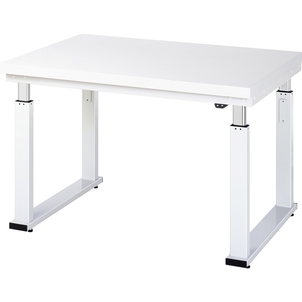 Product afbeelding: RAU elektrisch in hoogte verstelbare werkbank serie adlatus 600, h x b x d 740-1.140 x 1.250 x 900 mm, werkblad van hard laminaat
