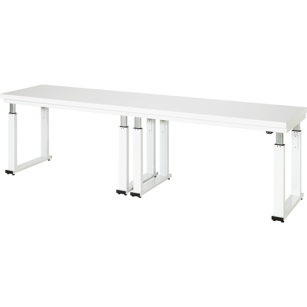 Productafbeelding nr. 1: RAU elektrisch in hoogte verstelbare werkbank serie adlatus 600, h x b x d 740-1.140 x 3.000 x 700 mm, werkblad van hard laminaat
