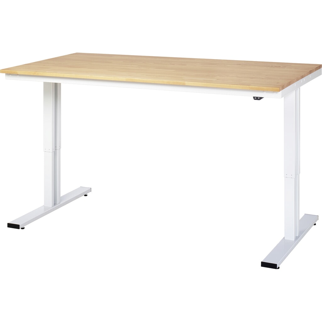 Productafbeelding nr. 4: RAU elektrisch in hoogte verstelbare werktafel serie adlatus 300, h x b x d 720-1.120 x 2.000 x 1.000 mm, werkblad met bekleding van roestvrijstalen plaat