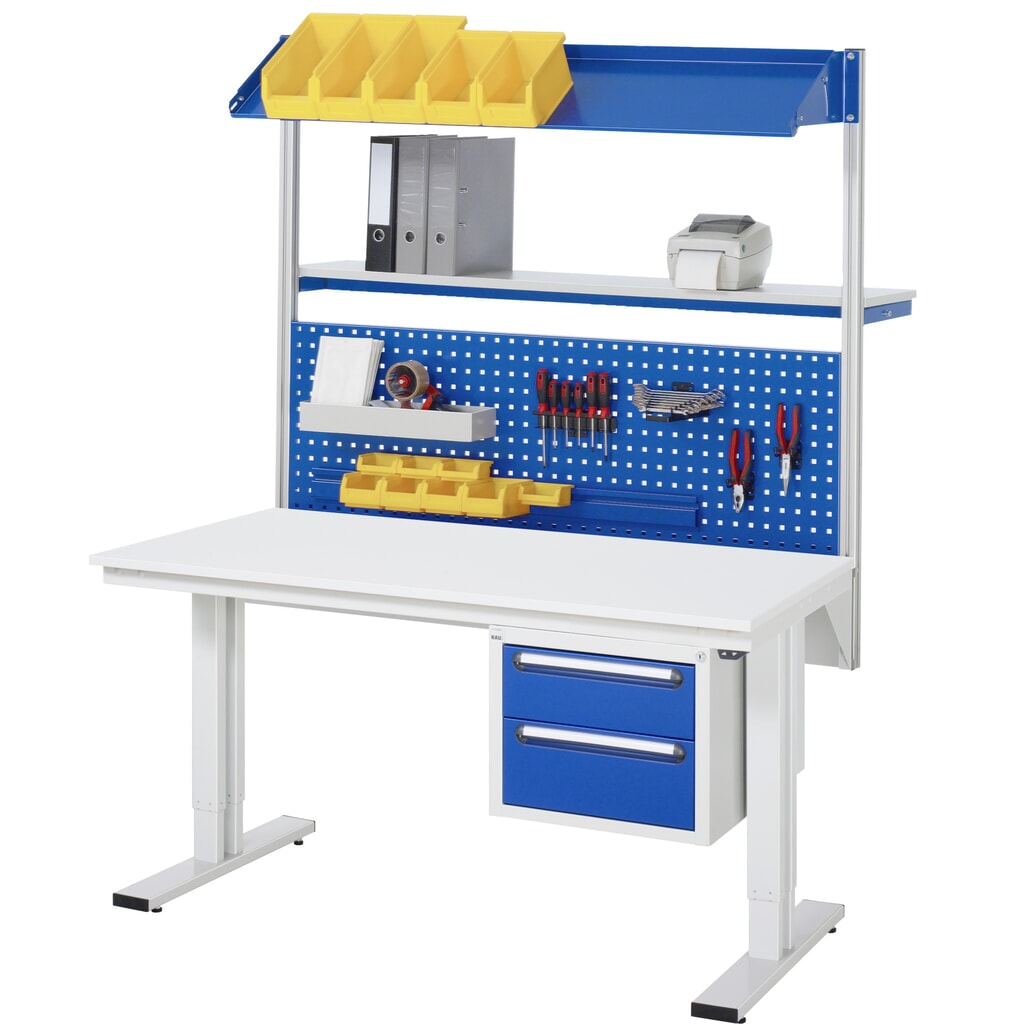 Productafbeelding nr. 6: RAU elektrisch in hoogte verstelbare werktafel serie adlatus 300, h x b x d 720-1.120 x 2.000 x 1.000 mm, werkblad met bekleding van roestvrijstalen plaat