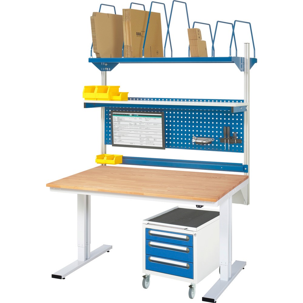 Productafbeelding nr. 5: RAU elektrisch in hoogte verstelbare werktafel serie adlatus 300, h x b x d 720-1.120 x 2.000 x 1.000 mm, werkblad met linoleum-/Universal-laag