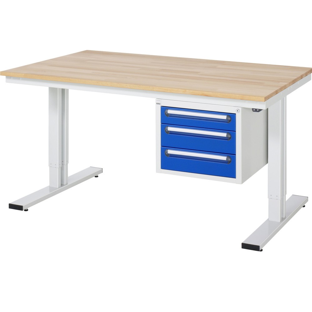 Productafbeelding nr. 6: RAU elektrisch in hoogte verstelbare werktafel serie adlatus 300, h x b x d 720-1.120 x 2.000 x 1.000 mm, werkblad met linoleum-/Universal-laag