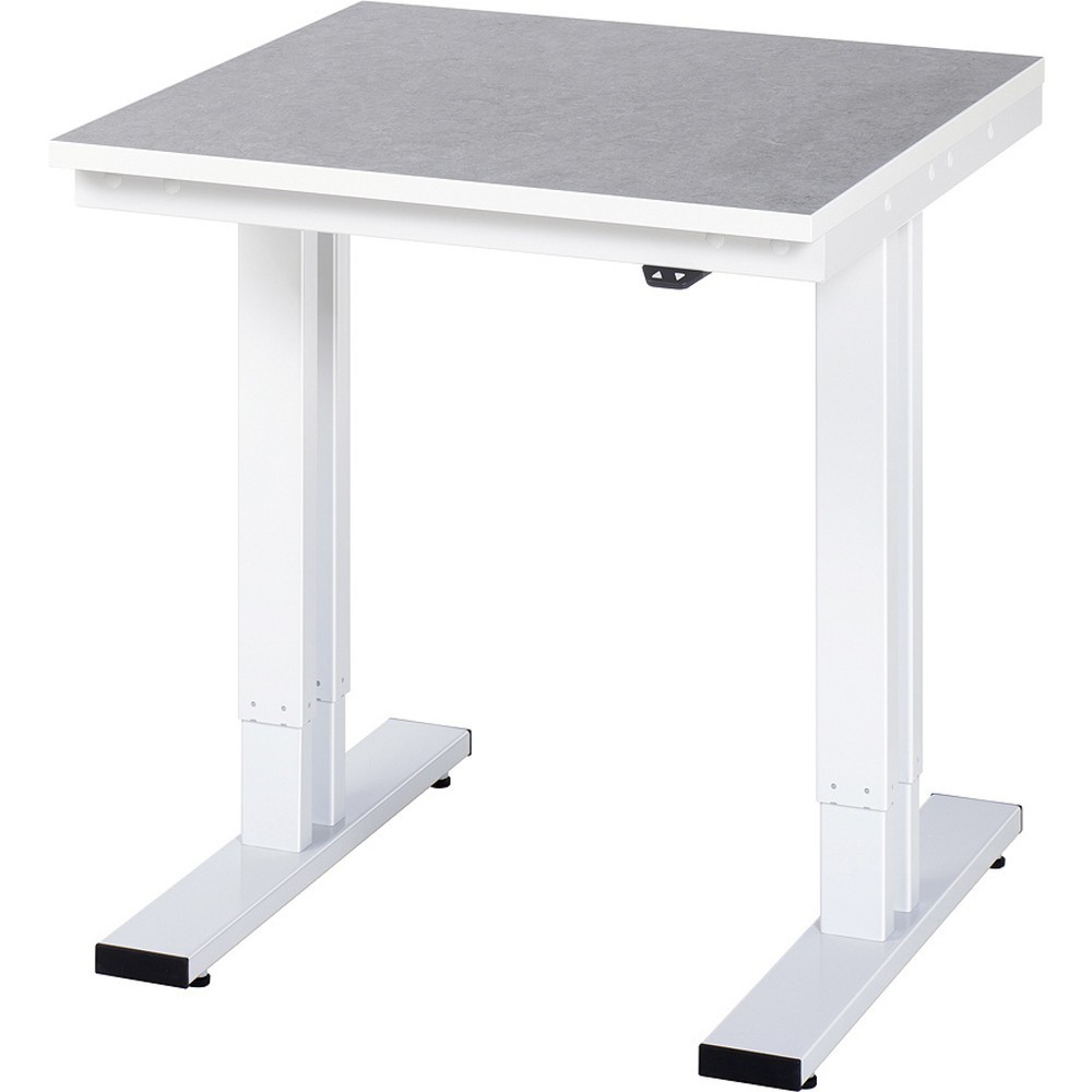 Product afbeelding: RAU elektrisch in hoogte verstelbare werktafel serie adlatus 300, h x b x d 720-1.120 x 750 x 800 mm, werkblad met linoleum-/Universal-laag