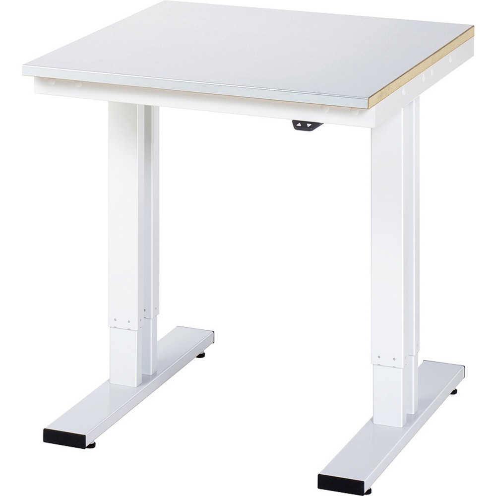 Product afbeelding: RAU elektrisch in hoogte verstelbare werktafel serie adlatus 300, h x b x d 720-1.120 x 750 x 800 mm, werkblad met plaatstaalbekleding