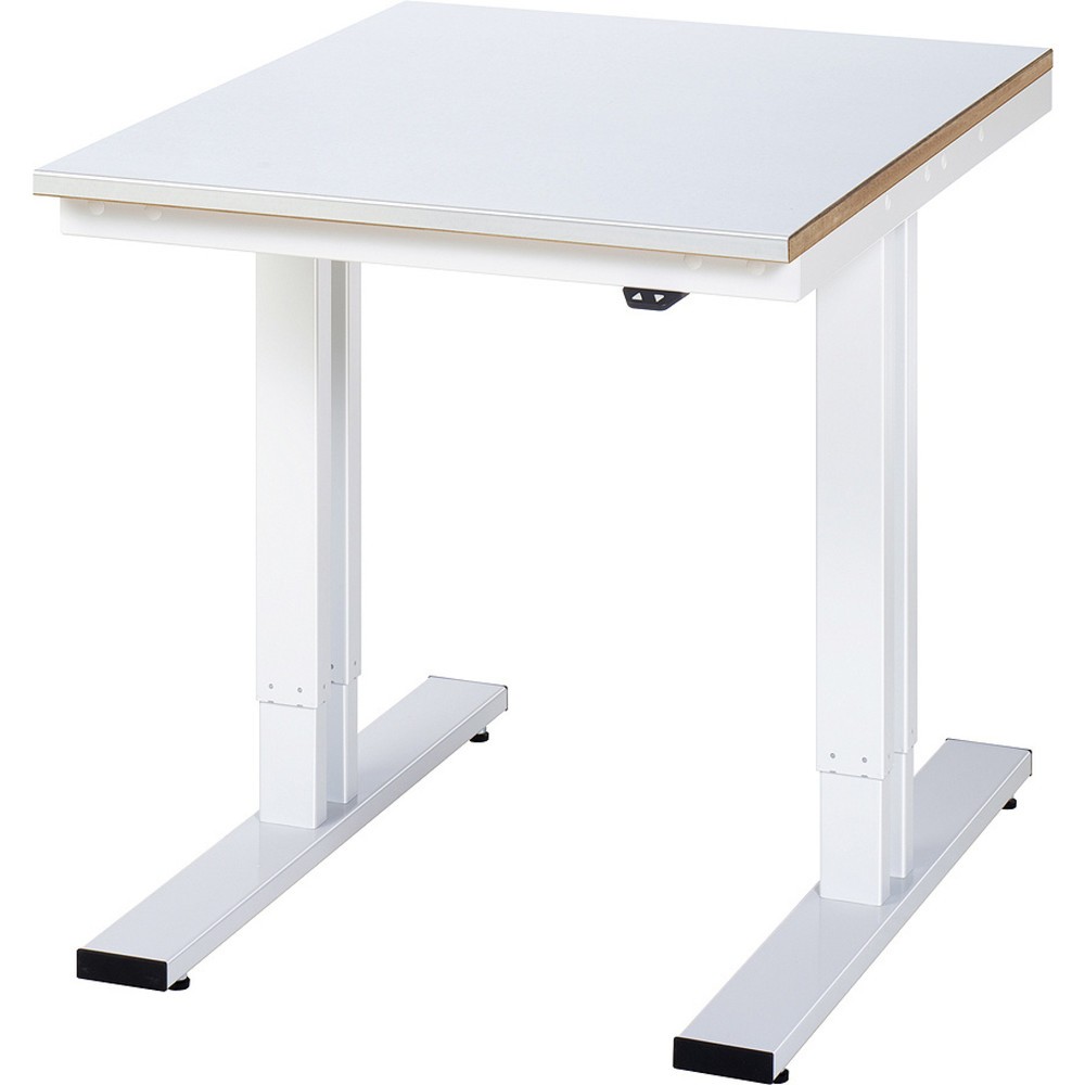 Product afbeelding: RAU elektrisch in hoogte verstelbare werktafel serie adlatus 300, h x b x d 720-1.120 x 750 x 1.000 mm, werkblad met plaatstaalbekleding