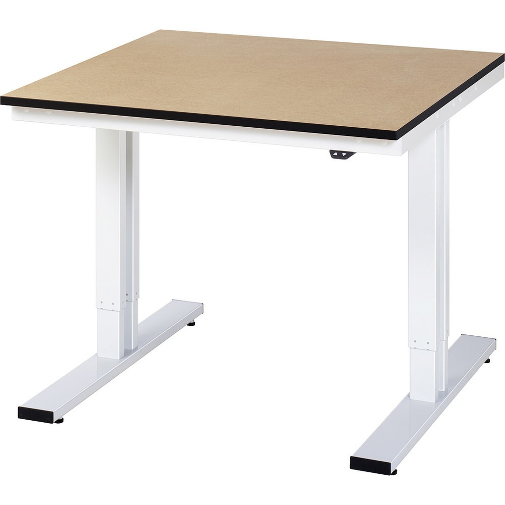 Product afbeelding: RAU elektrisch in hoogte verstelbare werktafel serie adlatus 300, h x b x d 720-1.120 x 1.000 x 1.000 mm, mdf-werkblad