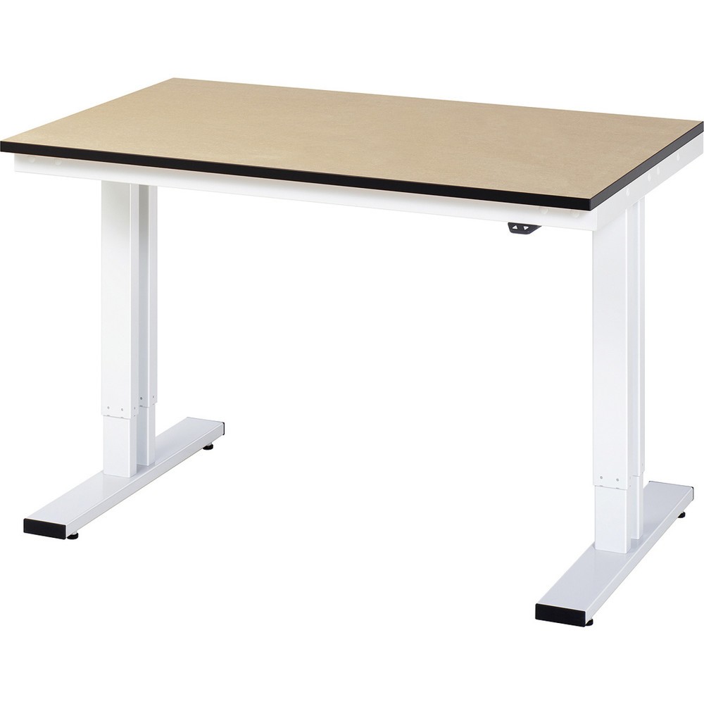 Product afbeelding: RAU elektrisch in hoogte verstelbare werktafel serie adlatus 300, h x b x d 720-1.120 x 1.250 x 800 mm, mdf-werkblad