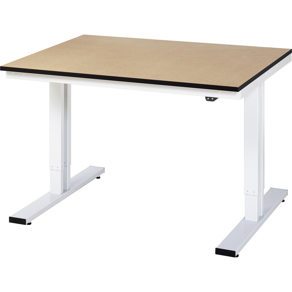 Product afbeelding: RAU elektrisch in hoogte verstelbare werktafel serie adlatus 300, h x b x d 720-1.120 x 1.250 x 1.000 mm, mdf-werkblad