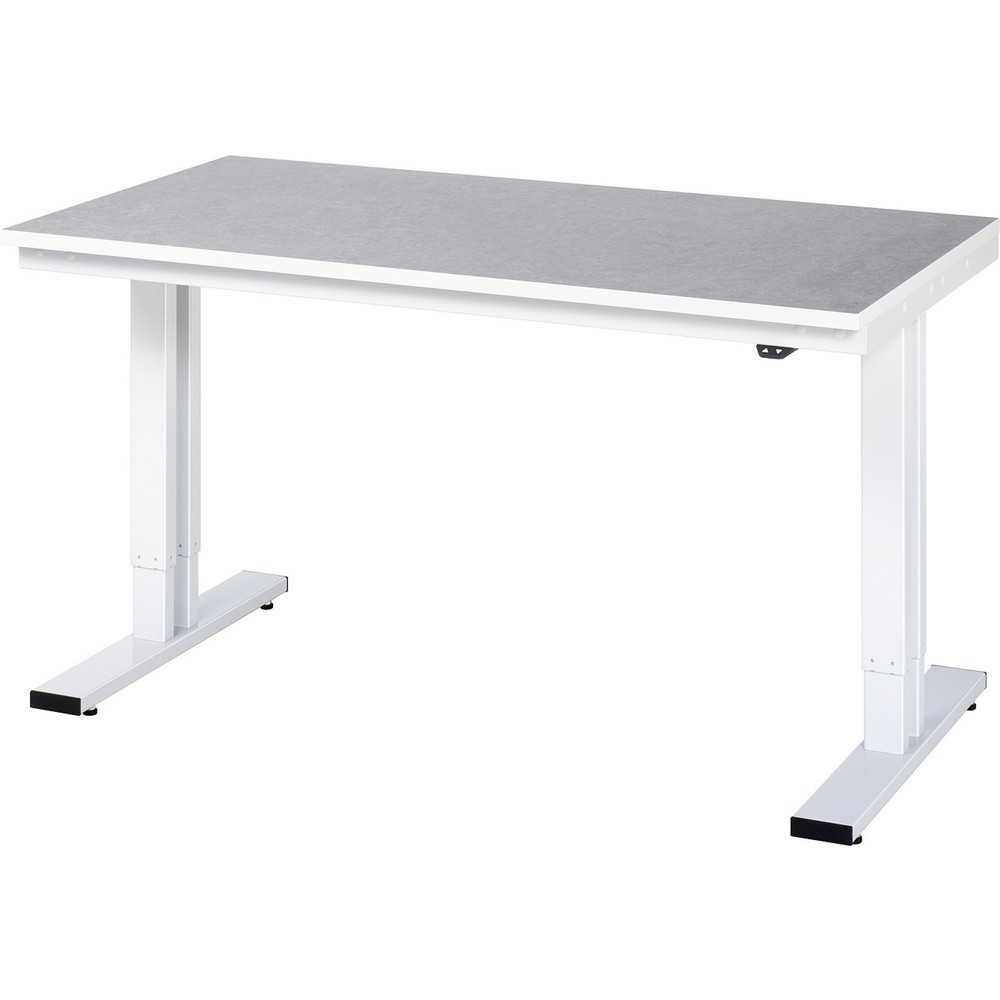 Product afbeelding: RAU elektrisch in hoogte verstelbare werktafel serie adlatus 300, h x b x d 720-1.120 x 1.500 x 800 mm, werkblad met linoleum-/Universal-laag