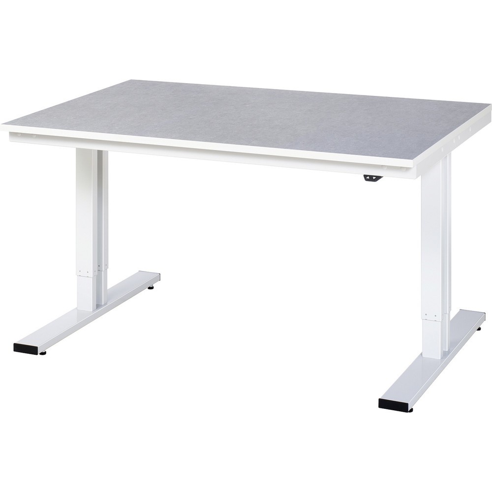 Product afbeelding: RAU elektrisch in hoogte verstelbare werktafel serie adlatus 300, h x b x d 720-1.120 x 1.500 x 1.000 mm, werkblad met linoleum-/Universal-laag